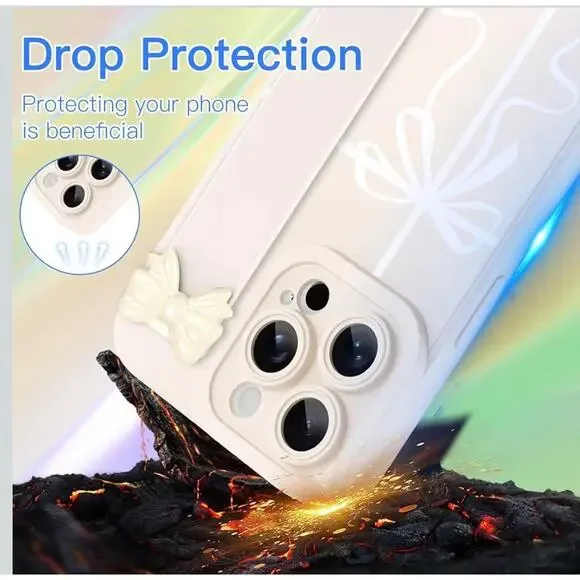 SOKAD Ribbon Bow Phone Case for iPhone 15 Pro Max with Wrist Strap Kickstand S16 - Picture 4 of 8